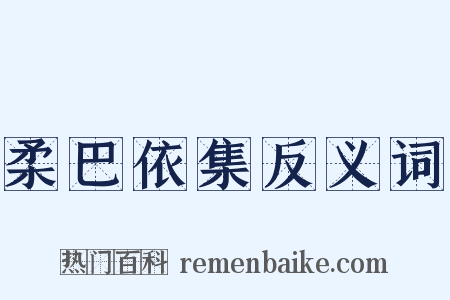 柔巴依集反义词是什么意思的图片